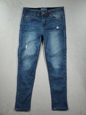 Democracy Jeans Womens 6 Blue Skinny Ab Solution Stretch Dark Wash Ripped Denim