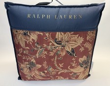 Ralph Lauren Inez Paisley Comforter Jacobean Heritage Floral Burgundy Red Queen