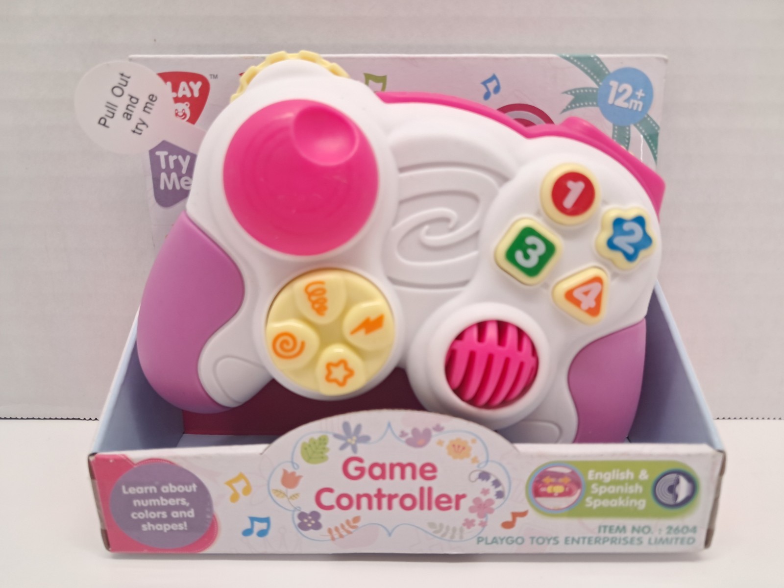 Baby  Child Toy Video Game Controller English and Spanish Speaking Words Music