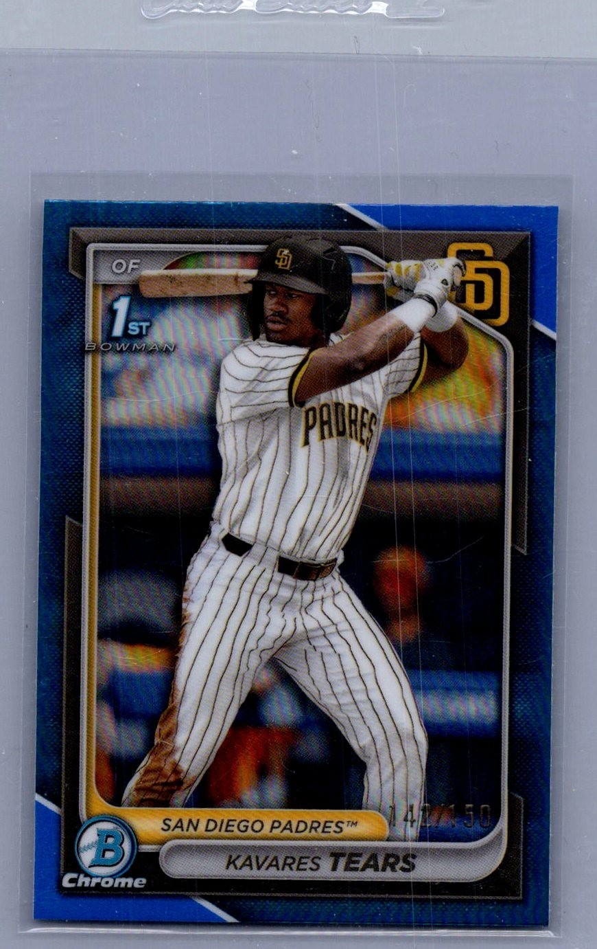 2024 Bowman Draft - Chrome Kavares Tears #BDC-57 Blue Refractor /150 (RC)
