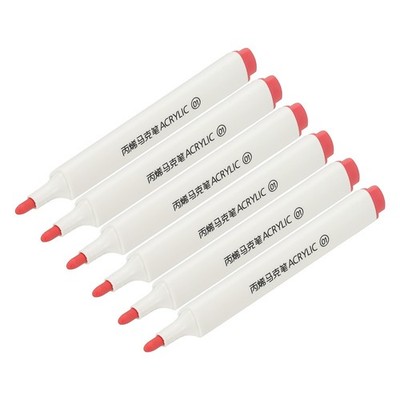 Für Acrylic Paint Marker Pens, 6Pcs Acrylic Paint Pens Art Marker Pen, Rot