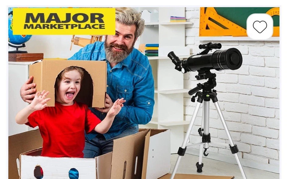 Telescópio astronômico, telescópios refratores Pro 400/70 FMC com tripé - Image 3 of 4