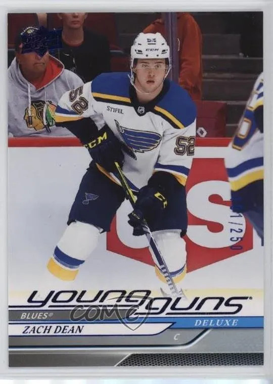 2024-25 Upper Deck Series 1 Zach Dean #213 Young Guns Deluxe 101/250 Rookie