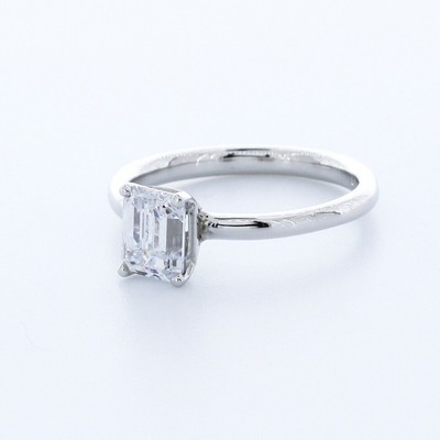 CT AGI LAB-CREATED DIAMOND D/VS2 EMERALD CUT PLATINUM CLASSIC - Main Image