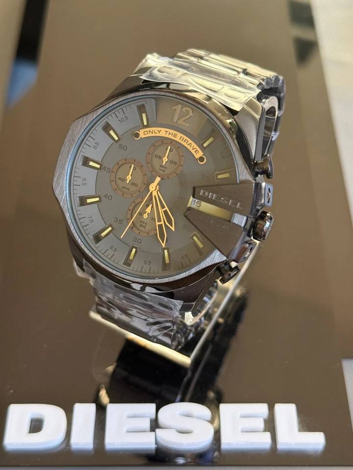 Diesel Reloj Hombre Mega Chief Cronógrafo Esfera Gris DZ4466 51mm Foto 2 de 4