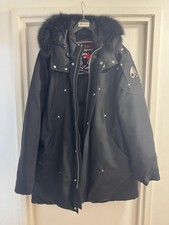 Image of Moose Knuckles Black 3Q Padded Parka Jacket with Hood - Size XXL