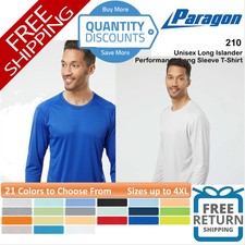    Paragon Unisex Long Islander Performance Long Sleeve T-Shirt Up To 5XL 210