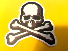 Skull Crossbones-Pop Art-Sticker-Die-Cut-3x3"-Indoor Sticker-New