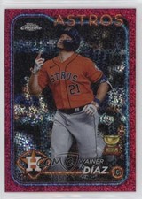 2024 Topps Chrome Magenta Speckle Refractor /350 Yainer Diaz Díaz #203 uk2