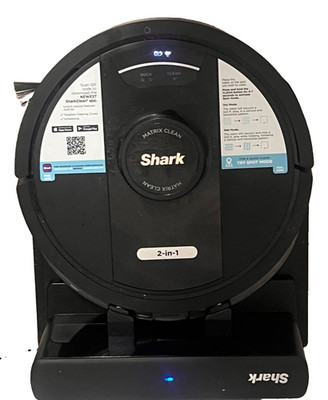 Shark Matrix Clean Robot Vacuum Black App-Controlled w/ Docking Station