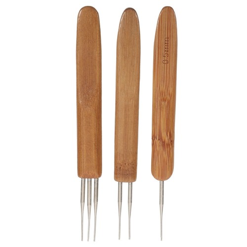 3 Pcs Knitter Crochet Hair Needle for Locks Accessories Kit Locs