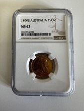 1899s Victoria Old Head Sydney Mint Full Gold Sovereign Coin - NGC Graded MS62
