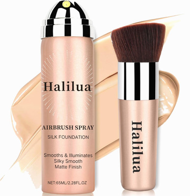 Airbrush Foundation Spray with Brush   Full Coverage Magic Minerals Hydrating