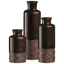 Creative Scents Dublin Brown Vases - Set of 3 Vases - Table Centerpieces for ...