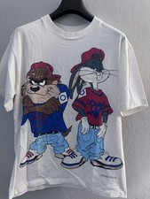Looney Tunes Bugs Bunny Tasmanian Devil Double-Sided Graphic T-Shirt M