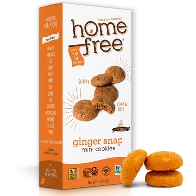 Mini Ginger Snap Cookies, Gluten Free, Nut Free, Vegan, School Safe and Aller...