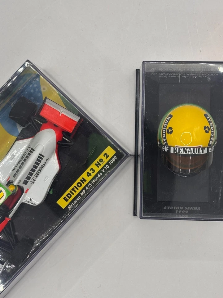 McLaren MP4/5 1989 V10 HONDA Ayrton Senna 1:43 Livrea Originale + CASCO SENNA - Immagine 4 di 4