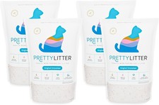 PrettyLitter Health Monitor Cat Litter Unscented 4 Pack 6lb Bags Non Clumping