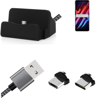 Ladestation für nubia Red Magic 6 + USB-Typ C u. Micro-USB-Adapter