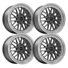 (Set-4) Vors VR8 18x9 4x114.3 Black Machined 35mm Wheels Rims 18 Inch