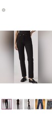 Levi's Wedgie Straight High Rise Jeans Black 5-Pocket Women Denim
