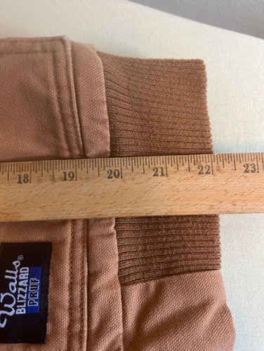 Walls Blizard Pruf Canvas Insulated Zip Up Jacket Tan Youth Size 12/14 - Picture 8 of 9