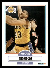 1990 Fleer Mychal Thompson #95 Los Angeles Lakers