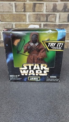 Star Wars JAWA with Light-up Eyes 1997 New Working Box Wear