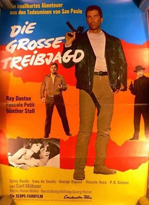 Die grosse Treibjagd - Ray Danton - Filmposter A1 84x60cm gefaltet