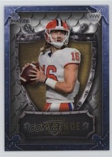 2021 Wild Card MATTE White - Purple Trevor Lawrence #WWB-1 Rookie RC Shield 0t2. rookie card picture