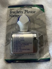 Vintage Teacher Ink Rubber Stamp 12 Different Actions Vintage Rogers New