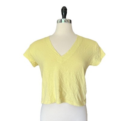 Perfect White Tee Alanis Recycled Cotton Shirt Butter Yellow Minimalist MSRP $90