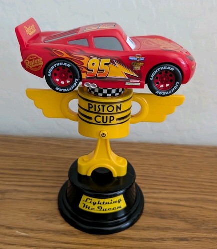 Disney Parks Lightning McQueen Piston Cup Spinning Sound Trophy Toy - Working