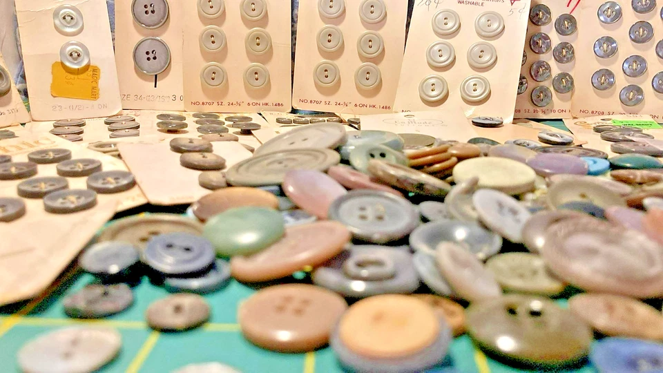 Mixed Lot of Buttons in Grays and Blue Grays - Image 4 of 4