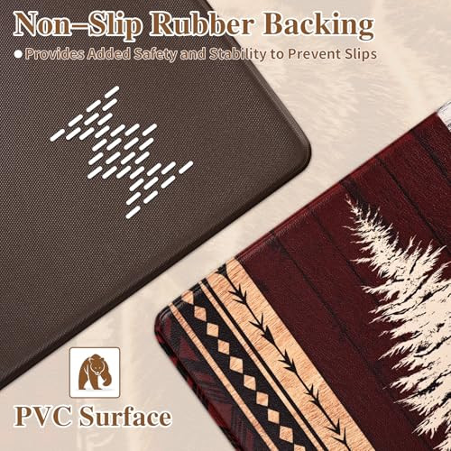 Kitchen Rugs Set of 2 Farmhouse Kitchen Mats for Floor Anti Fatigue Mats for - Picture 6 of 8