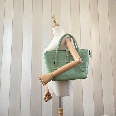 Loewe Senda Tote Bag, Green Leather Rare Color multipurpose large
