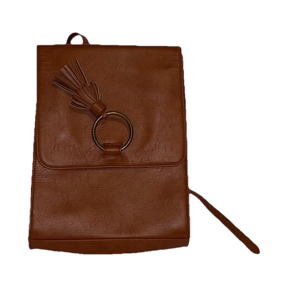 Universal Thread Brown Backpack Tassel Ring Accen… - image 1