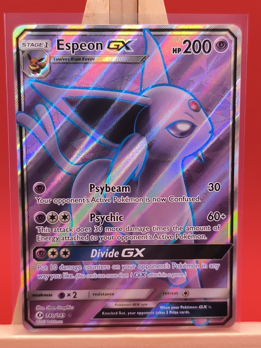 Espeon GX 140/149 Sun & Moon Base Full Art Ultra Rare Holo Pokemon Card |  eBay