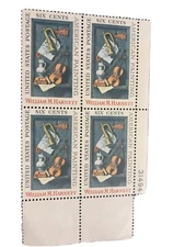 US #1386 MNH plate block of 4, 6c American Painting