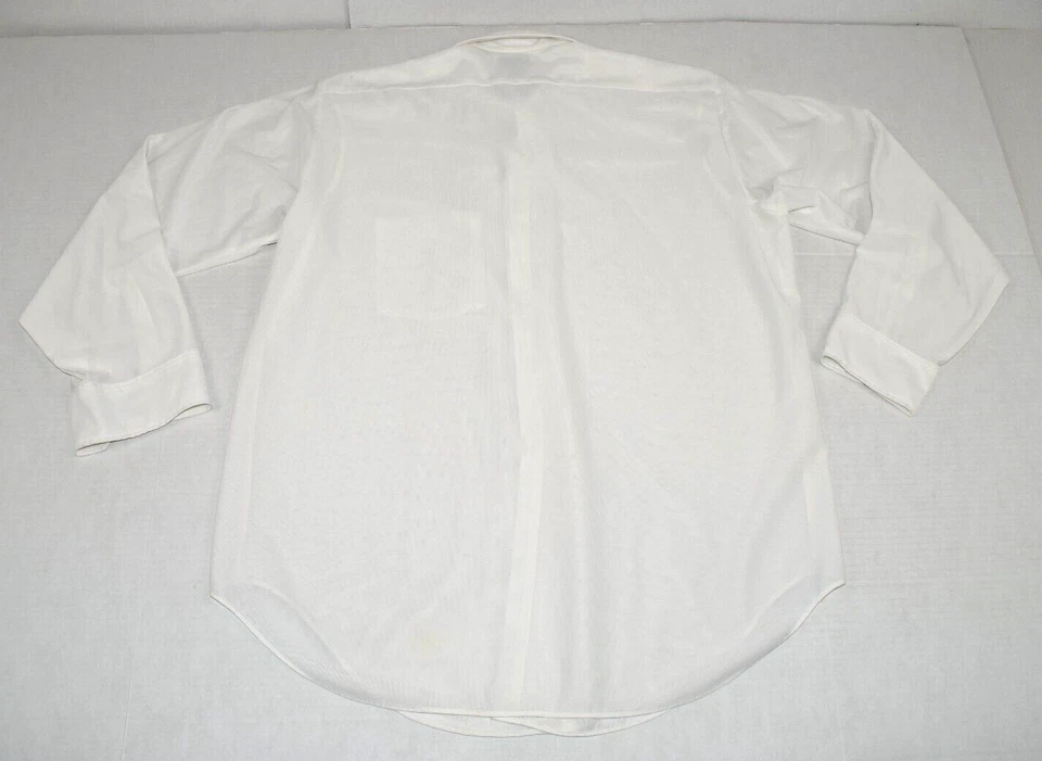 Vintage Long Sleeve Shirt Arrow Size L 60s White Perma Iron Classic Fit Made USA - Image 2 of 4