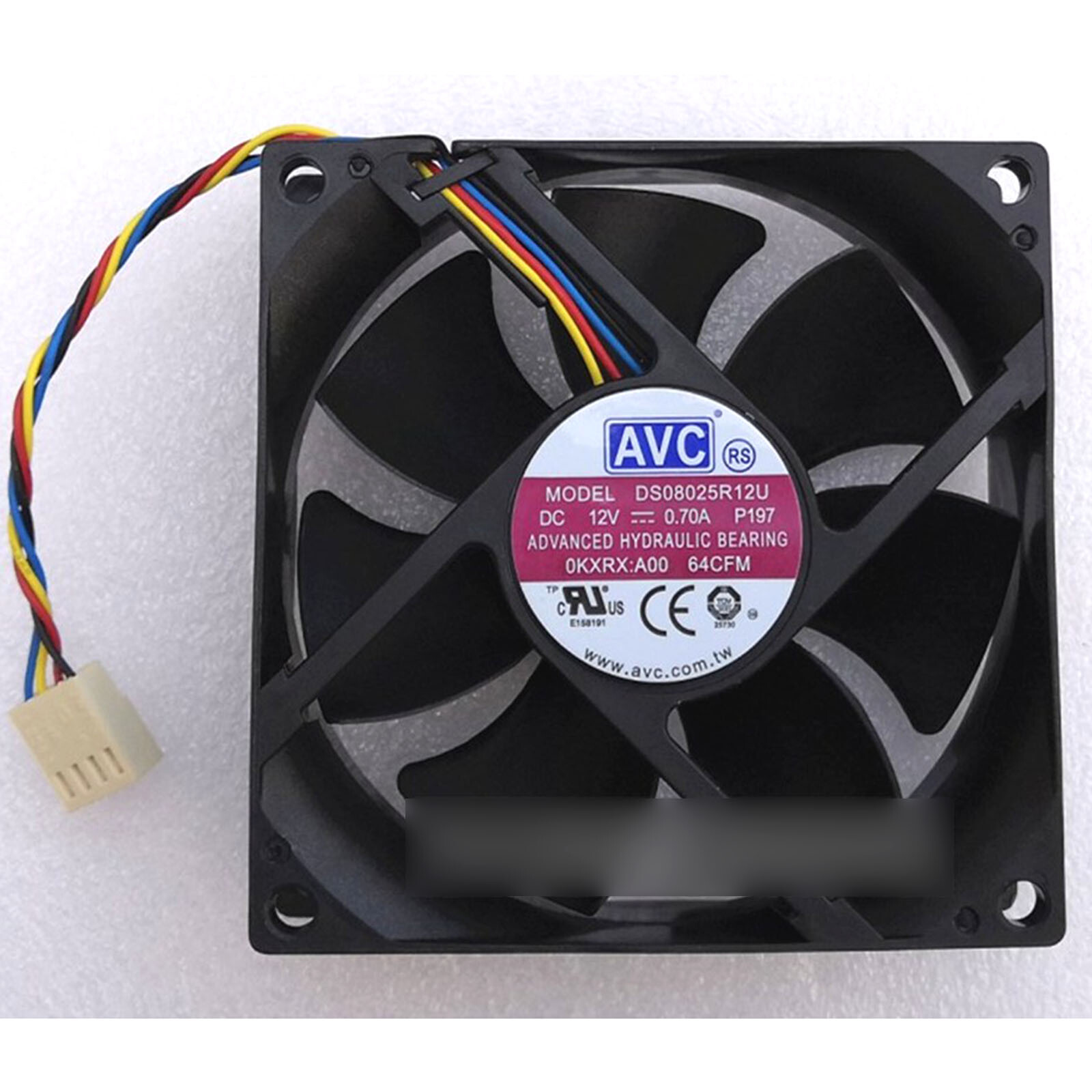 1PCS New AVC DS08025R12U DC 12V 0.70A 4Pin Cooling Fan#QW
