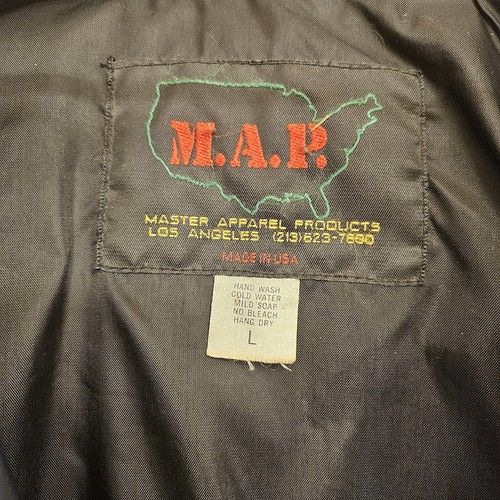 Chaqueta Fender Vintage M.A.P. Master Appeal Products Satén Negro Rojo Grande 🔥EE. UU. - Imagen 4 de 22