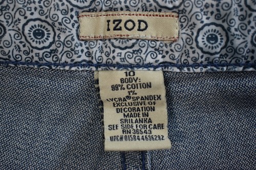 Pantalones de mezclilla para mujer Izod Capri talla 10 panel abdominal adelgazante - Imagen 4 de 5