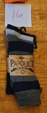  3 pair Men's Casual Crew Dress Socks -Black multi patterned- Size 10-13