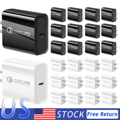 20W USB C Type C Power Adapter Fast Charger Block For iPhone iPad Wholesale Lot