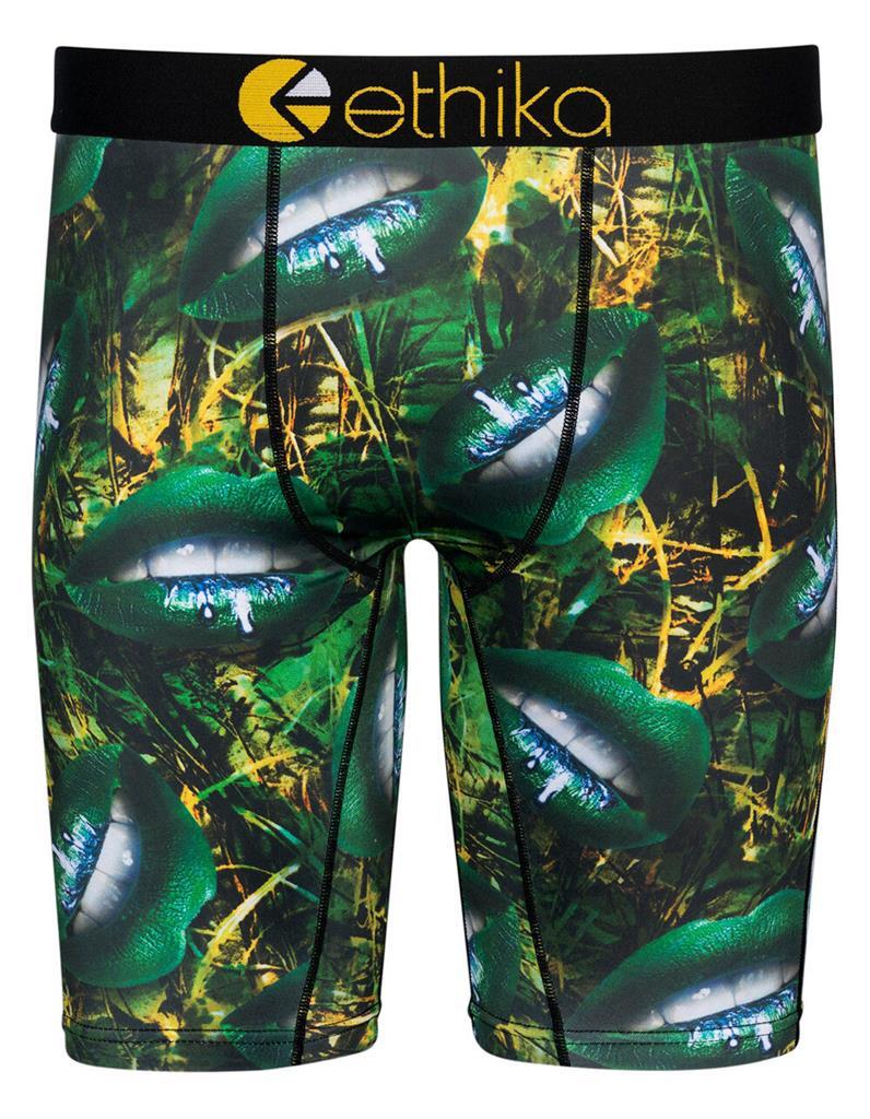 Ethika Colorful JUICY CAMO Green Lips Mouth Long Boxers Mn's S (28