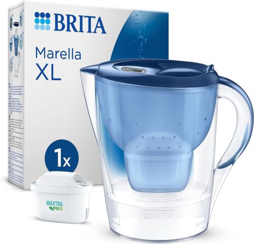 BRITA Marella XL MAXTRA Pro 3.5L Blue Water Filter Table Jug 1 Pro Cartridge - Picture 1 of 8