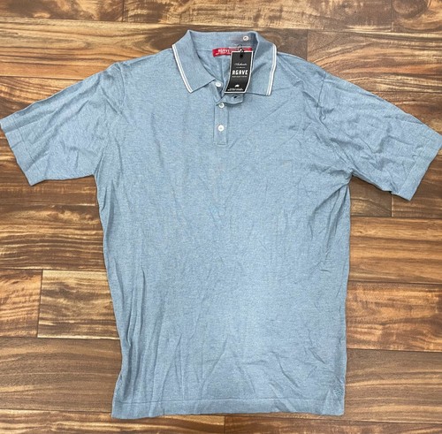 NWT Agave Denim Men's Polo Short Sleeve In Blue Size: Small - 第 1/4 張圖片