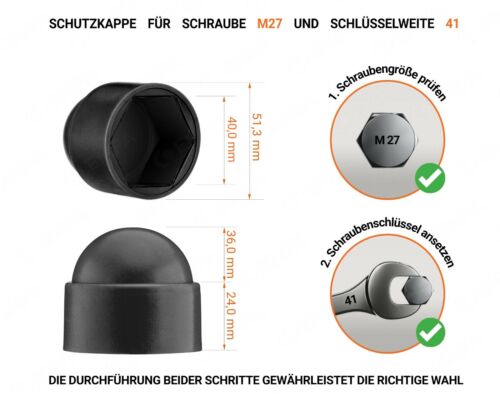 Schutzkappen für Schrauben Sechskantschrauben Abdeckkappen Kunststoff Kappen - Bild 18 von 19