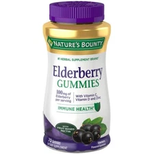 Nature's Bounty Elderberry Gummies, Dietary Supplement, Supports Immune Health,